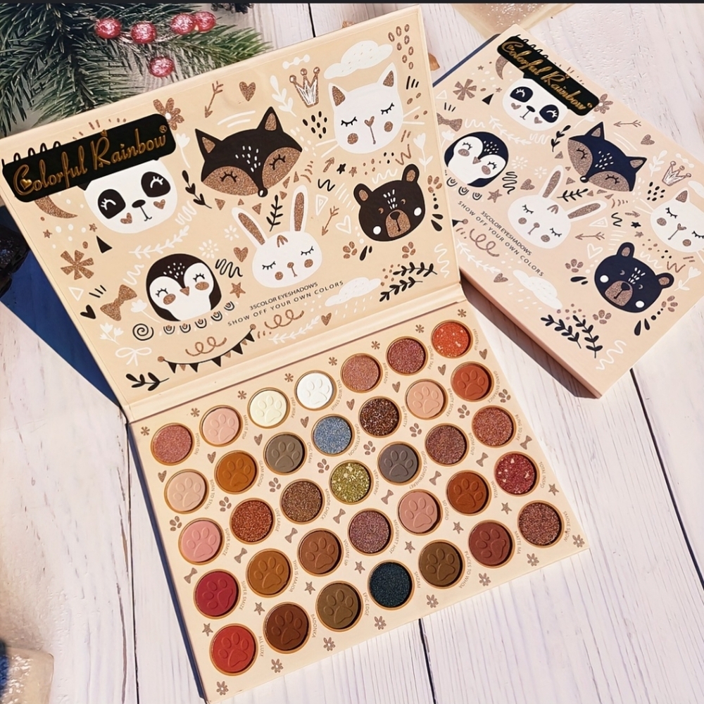 Colorful Rainbow Neutral 35 Color Eyeshadow Palette